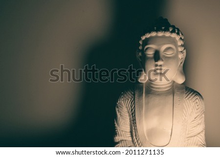 sitting Buddha backroung monochrome picture
