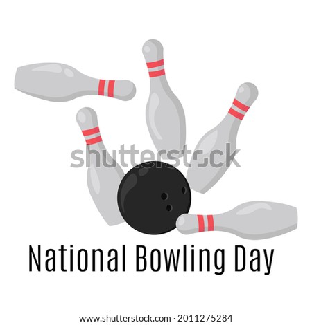National Bowling Day, concept for banner or holiday card vector illustration