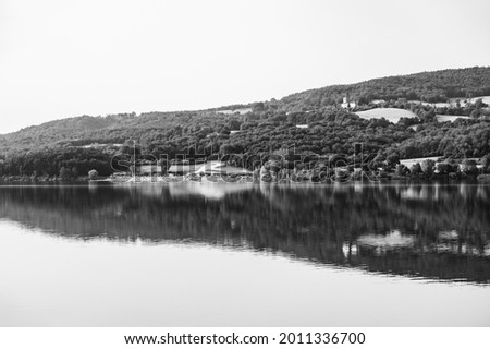 Landscape in black and white at Bilancino lake