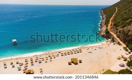 Gjipe Beach, famous beach in Albania