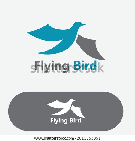 Flying bird logo and symbol animal 