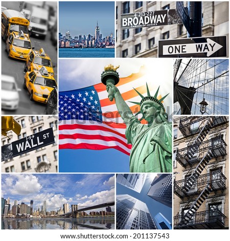 New York City collage, USA