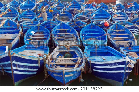 Boats.Essueirra city ( Unesco heritage).Morocco