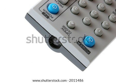 Remote control view in horizontal presentation.