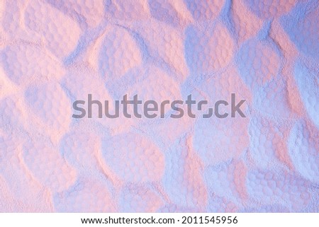 Fashion very peri summer trendy neon pink and blue sand texture with printed cells abstract pattern as snake skin.