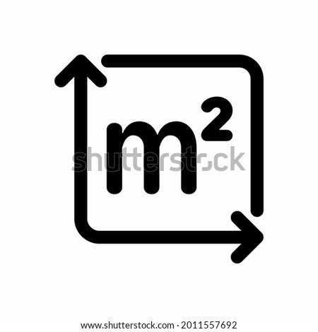 "Square metre" outline information icon Royalty-Free Stock Photo #2011557692