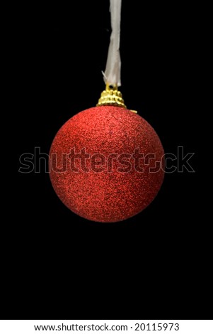 christmas decoration - ball against the black background