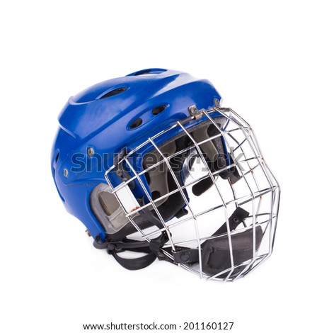 Football Helmet isolated on the white background in closeup
