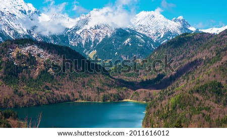 Caucasus Range Mountains and Vegetation Glaciers Water Element