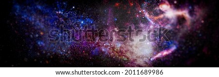 Nebula and galaxies in space. Space many light years far from the Earth. Elements of this image furnished by NASA.