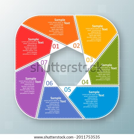 vector abstract 3d paper infographic elements.Circular infographics