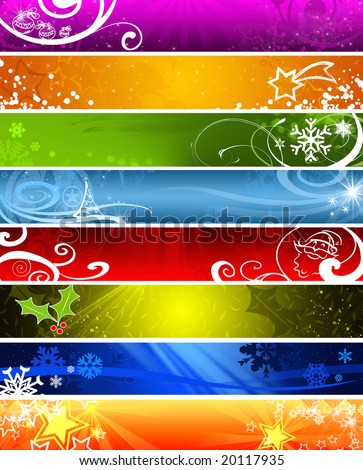Christmas banner with space for text