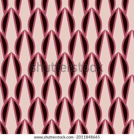 Red fish scale style seamless vector pattern 