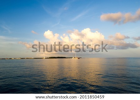 Clouds at sunset over the ocean