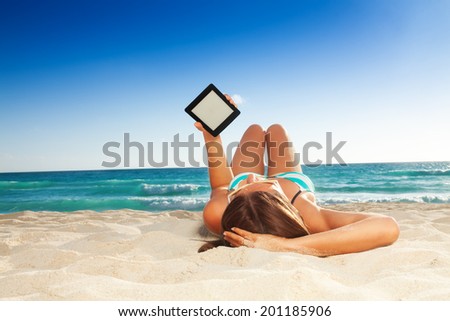 fun reading on the beach