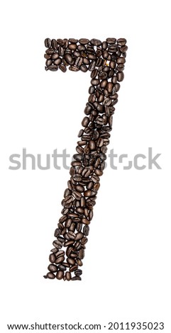 Number Seven made from Coffee Beans
