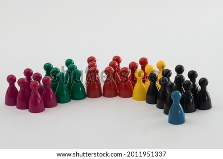 Allocation of seats in the Bundestag depicted with cone figures Royalty-Free Stock Photo #2011951337