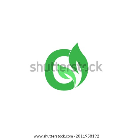 Letter O logo leaf icon design concept vector