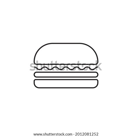 Hamburger Outline Vector for commercial use
