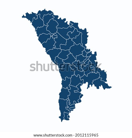 Moldova map color vector modern. Silhouette map. on white background. 