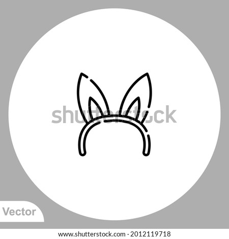 Bunny ear icon sign vector,Symbol, logo illustration for web and mobile