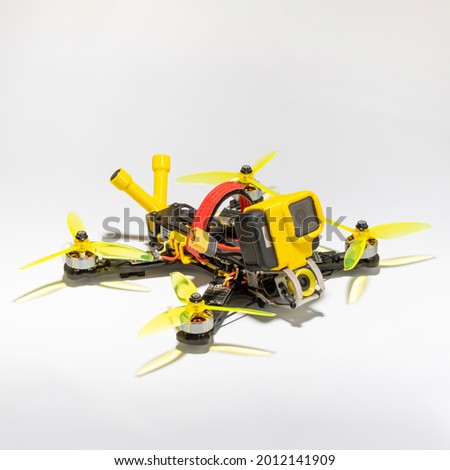 Sports quadcopter for competitions and extreme surfing