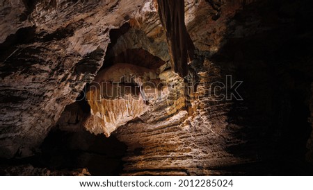 Limestone formations in a beautiful wild cave in Northern Tasmania