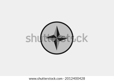 Vector icon of cardinal directions isolated on a white background