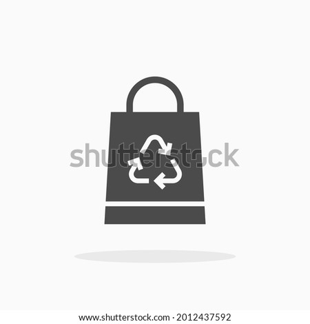 Recycle plastic bag icon. For your design, logo. Vector illustration.