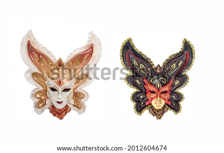 Venetian decorative mask for Venice masquerade isolatede Royalty-Free Stock Photo #2012604674
