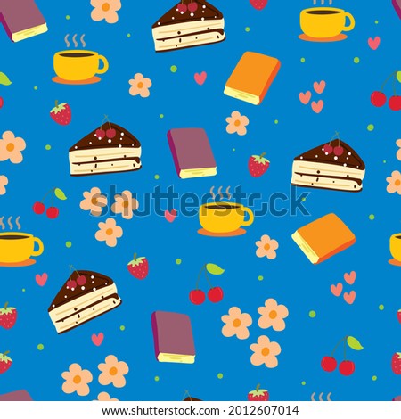 Seamless pattern with cute cartoon for fabric print, textile, gift wrapping paper. colorful vector for textile, flat style