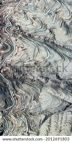 natural contour lines,  vertical abstract photography of the deserts of Africa from the air, aerial view of desert landscapes, Genre: Abstract Naturalism, from the abstract to the figurative,