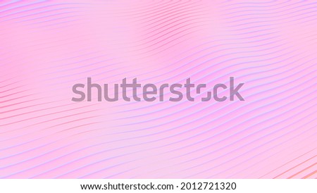 Wave stripe surface Abstract Pink colored abstract twisted shape. 3d illustration