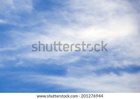 clouds landscape in a blue sky 
