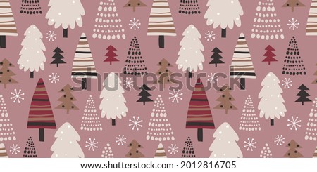 christmas, holiday and winter illustration seamless pattern for christmas decoration and background