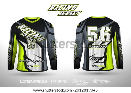 Sports design jersey for football racing cycling gaming jersey premium vector.