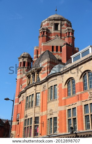 Grand Central Hall in Liverpool UK. Landmark building.  Grade II listed building in National Heritage List for England. Former Wesleyan Mission church. Royalty-Free Stock Photo #2012898707