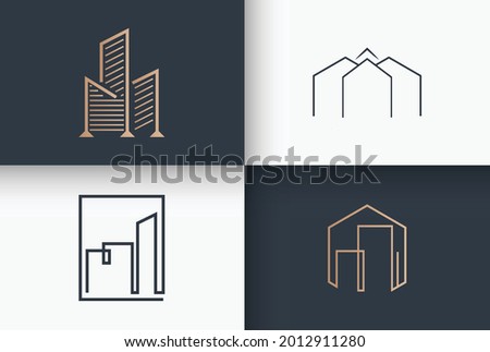 Real Estate And Construction Logo Set