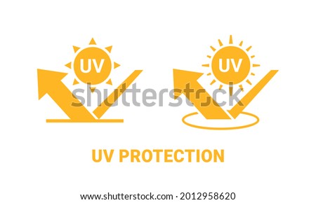 UV protection.UV radiation icon. Isolated on white background. Illustration vector Royalty-Free Stock Photo #2012958620