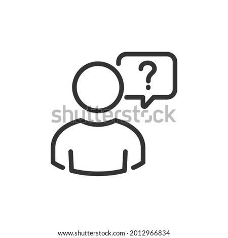 Chat, dialog icon. Ask icon faq. Question Mark Icon Vector With Person Message Male User Avatar. Customer support, Help center Royalty-Free Stock Photo #2012966834