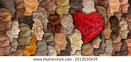 Cultural diversity celebration and Black history month pride as diverse African cultures and multi cultural love. Royalty-Free Stock Photo #2013020639