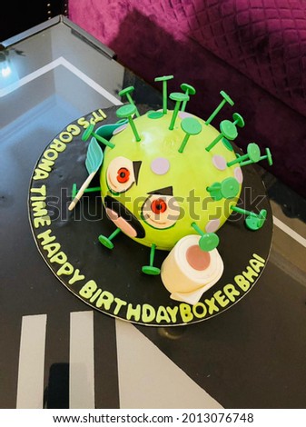 birthday party cake like coronavirus