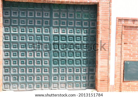 a garage door in the province of Alicante, Spain