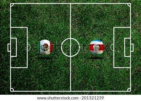 Soccer 2014 ( Football )  Mexico and  Costa Rica