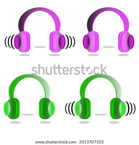 unique earphone icon- symbol music componen