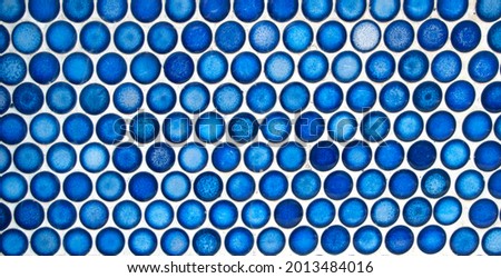 Blue Sphere Mosaic Background Texture Interior Design