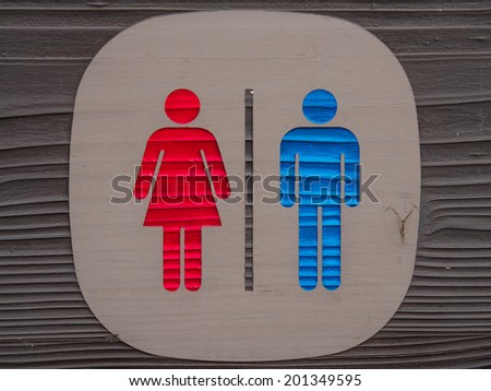 Man and woman toilet sign