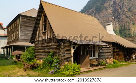 Old wooden building in the ghost town