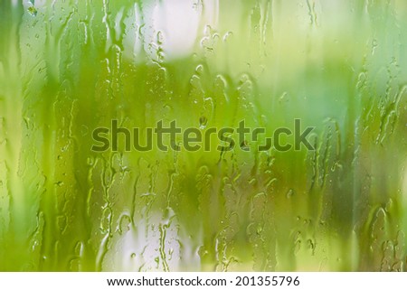 rain drops on glass with a background