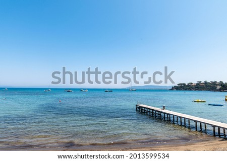 landscape of a pier in Porto Santo Stefano in summer